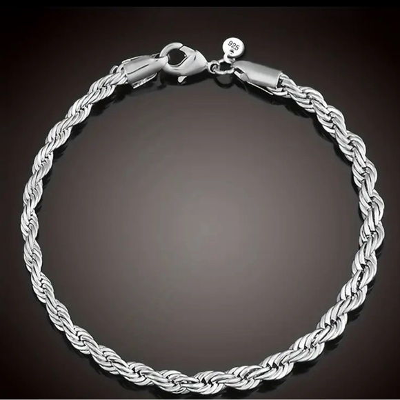 925 Sterling Silver Twisted Bracelet - Picture 2 of 3